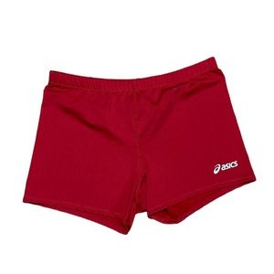 ASICS Red Spandex Volleyball Shorts